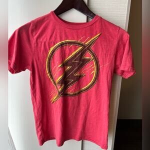 The Flash Graphic T-Shirt Boys Size Large Red Gold